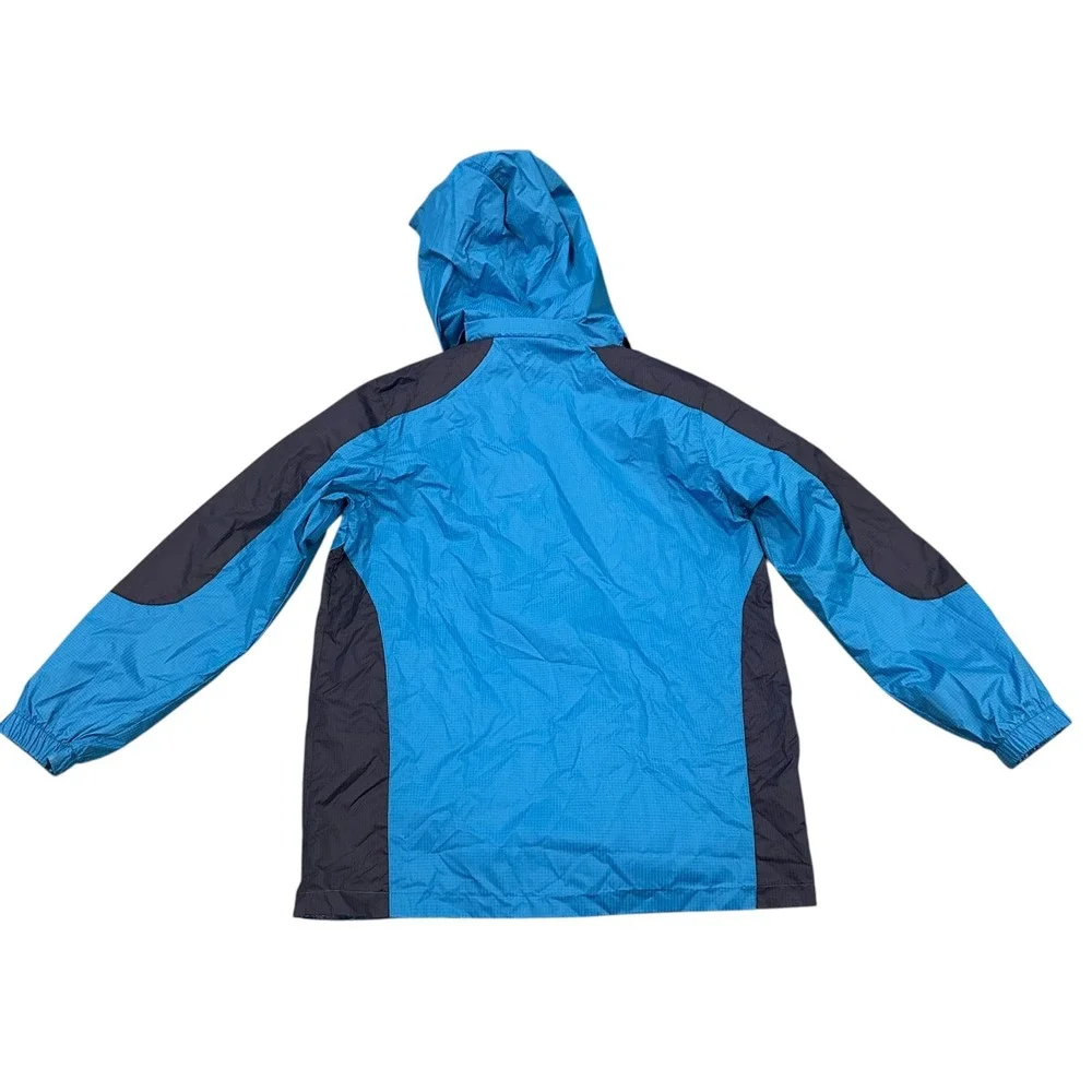Boys Rain‎ Jacket Hood Waterproof Lightweight Windbreaker Size 13/14 Full Zip